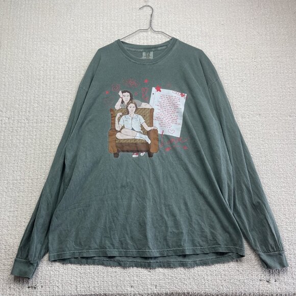 VTG 10 Things I Hate About You T-Shirt Movie Promo Tee Heath Ledger Faded Green* - Picture 1 of 14